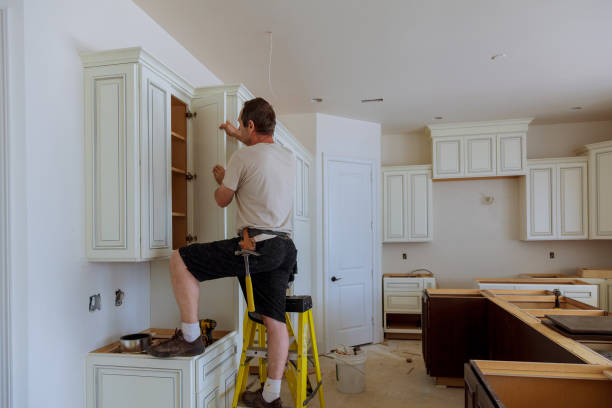 Kitchen island installation in Glassboro by JMT Kitchen Cabinet